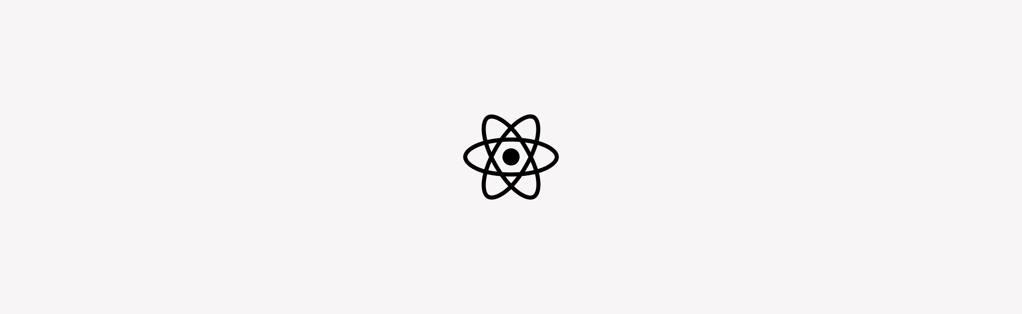 React Native logo on gray background