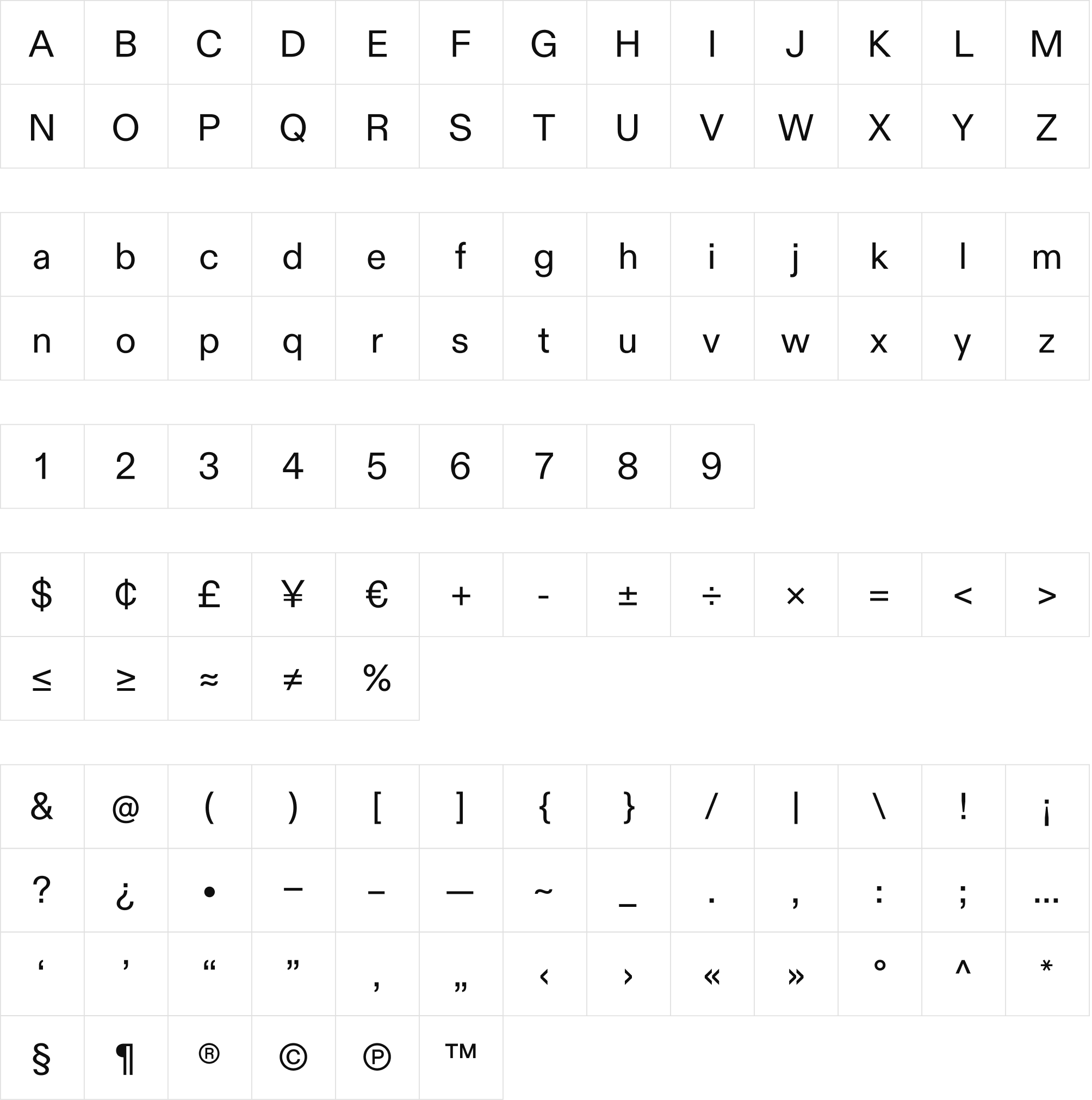 Hover Diatype example with each character in a grid box
