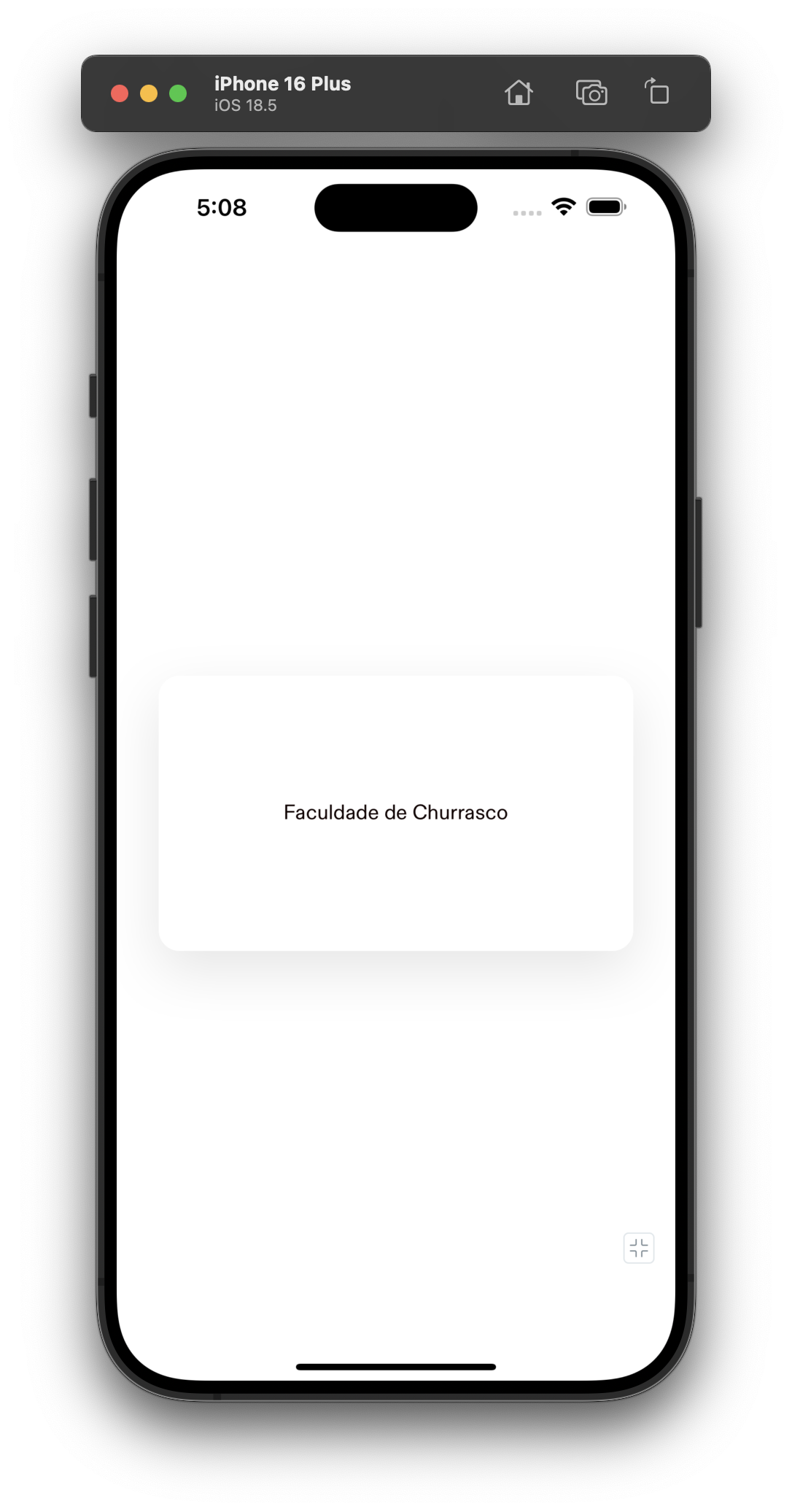 Screenshot of minimum viable Shadow
